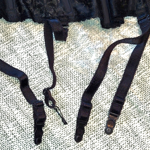 NWT Carnival Black Lace and Satin Bustier - Picture 5 of 7